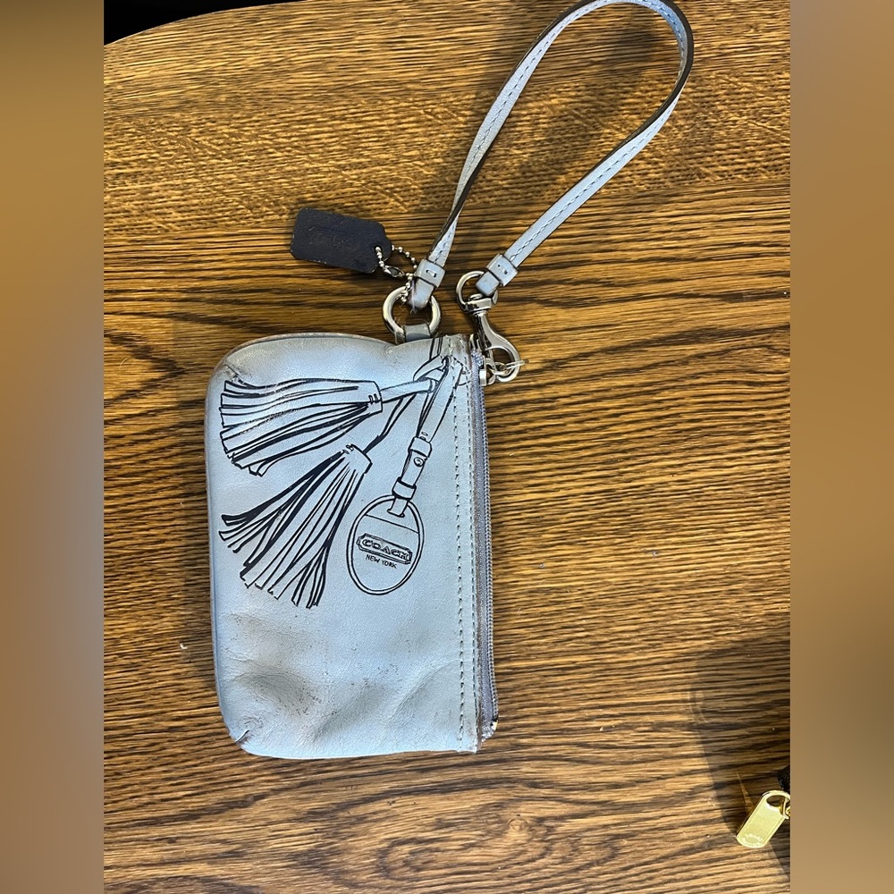 Coach Wristlet with Tassel Design